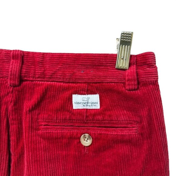 VINEYARD VINES Boys Corduroy Pants Holiday Red Size 14 Medium Wide Wale Dress Pa - Picture 8 of 12